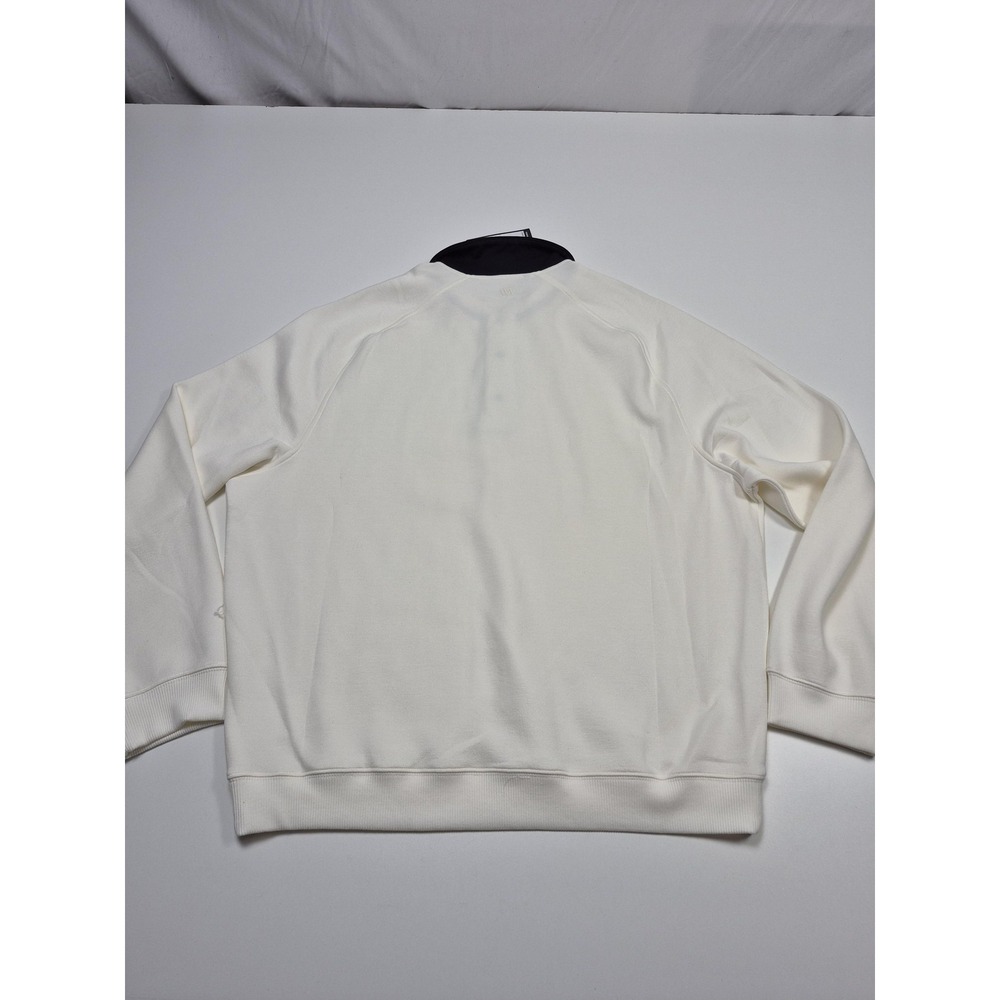 VRST Rugby Polo Shirt Mens L White Pinnacle Long Sleeve Stretch Knit Performance - Picture 8 of 13